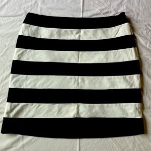 Striped black and white skirt. Classy and Formal.